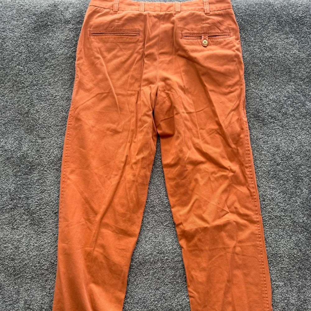 Bills Khakis M3 Brick 60 Min Twill Pant Orange Trim Fit Mens 33 Raw Hem USA